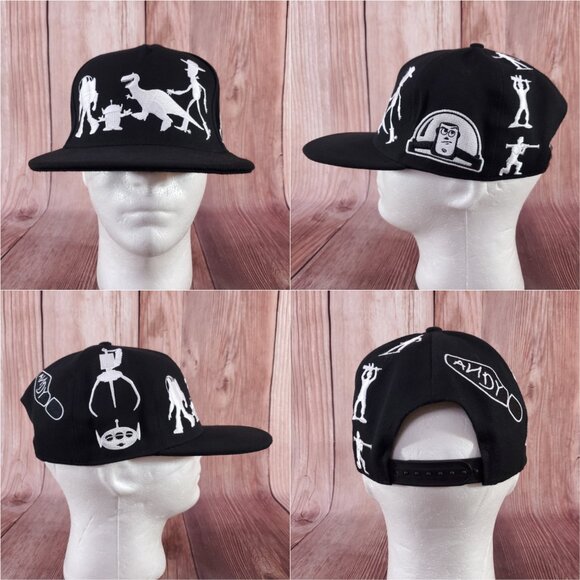 Rare Disney Pixar Toy Story Snapback Hat Unisex One Size Adjustable Black - Picture 5 of 16